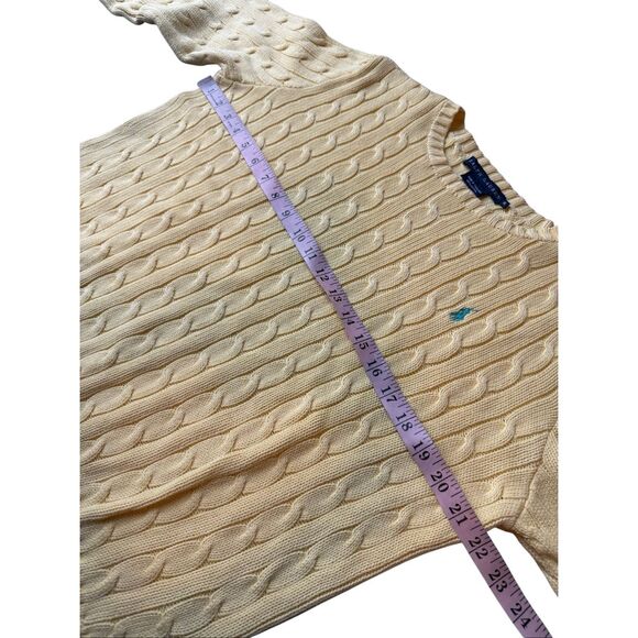 Ralph Lauren Cable-Knit Cotton Crewneck Sweater Size XL - Picture 11 of 13